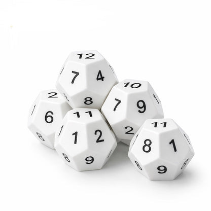 UNBOX TLM D12 Dice (Pack of 5 White)