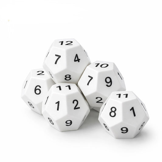 UNBOX TLM D12 Dice (Pack of 5 White)