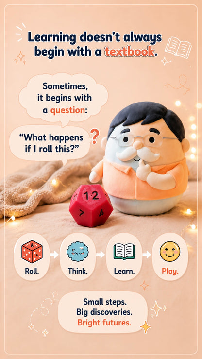 UNBOX TLM D12 Dice | Pack of 5 RED 12-Sided Dice for Maths, Probability & Board Games