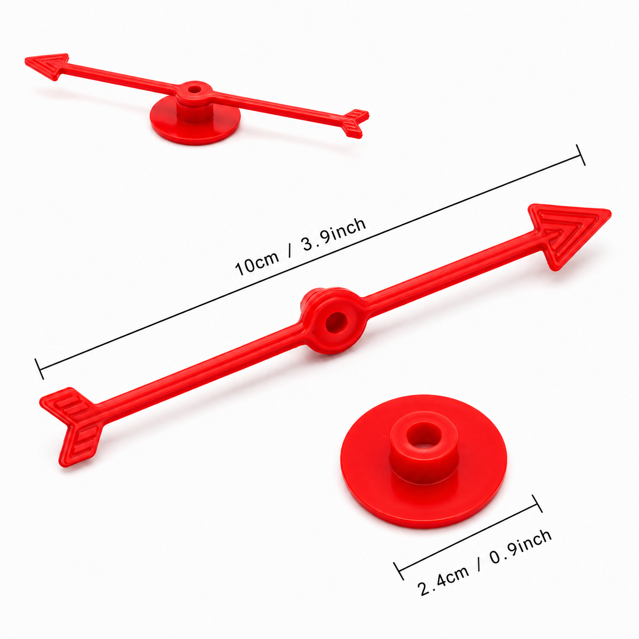 UNBOX TLM Red Spinner Arrows (Pack of 12) | Premium Spinner Arrows for Classrooms, Board Games, DIY Learning & Probability Experiments