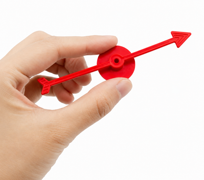 UNBOX TLM Red Spinner Arrows (Pack of 12) | Premium Spinner Arrows for Classrooms, Board Games, DIY Learning & Probability Experiments